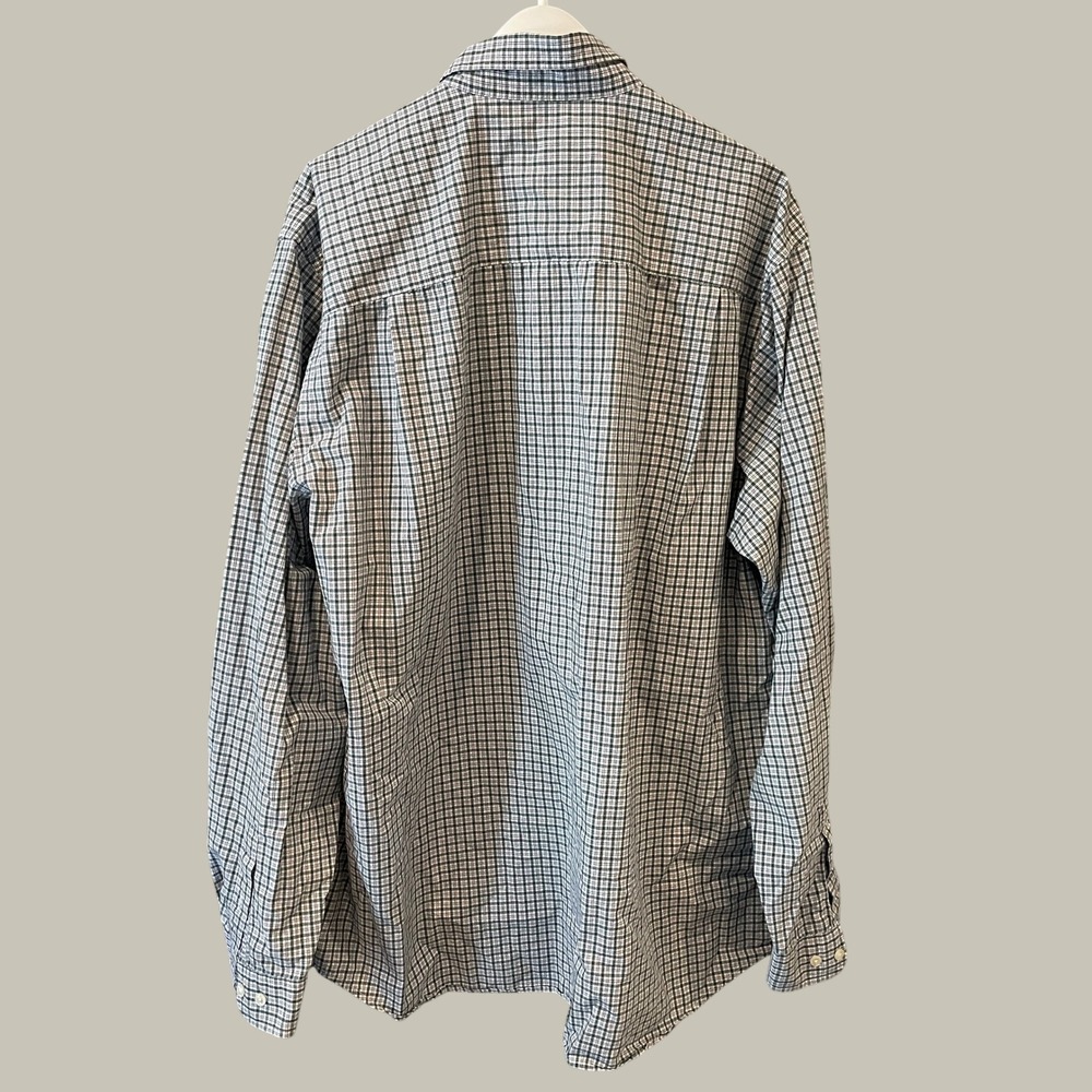 Eddie Bauer Mens XL Tall Green Plaid Button Down Shirt Long Sleeve Cotton 100% - Picture 4 of 10